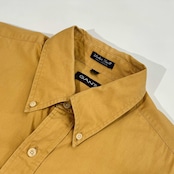 90s GANT ガント Washer Twill BD ボタンダウン 長袖シャツ L/マスタード系 メンズ VAN JAC ビンテージ