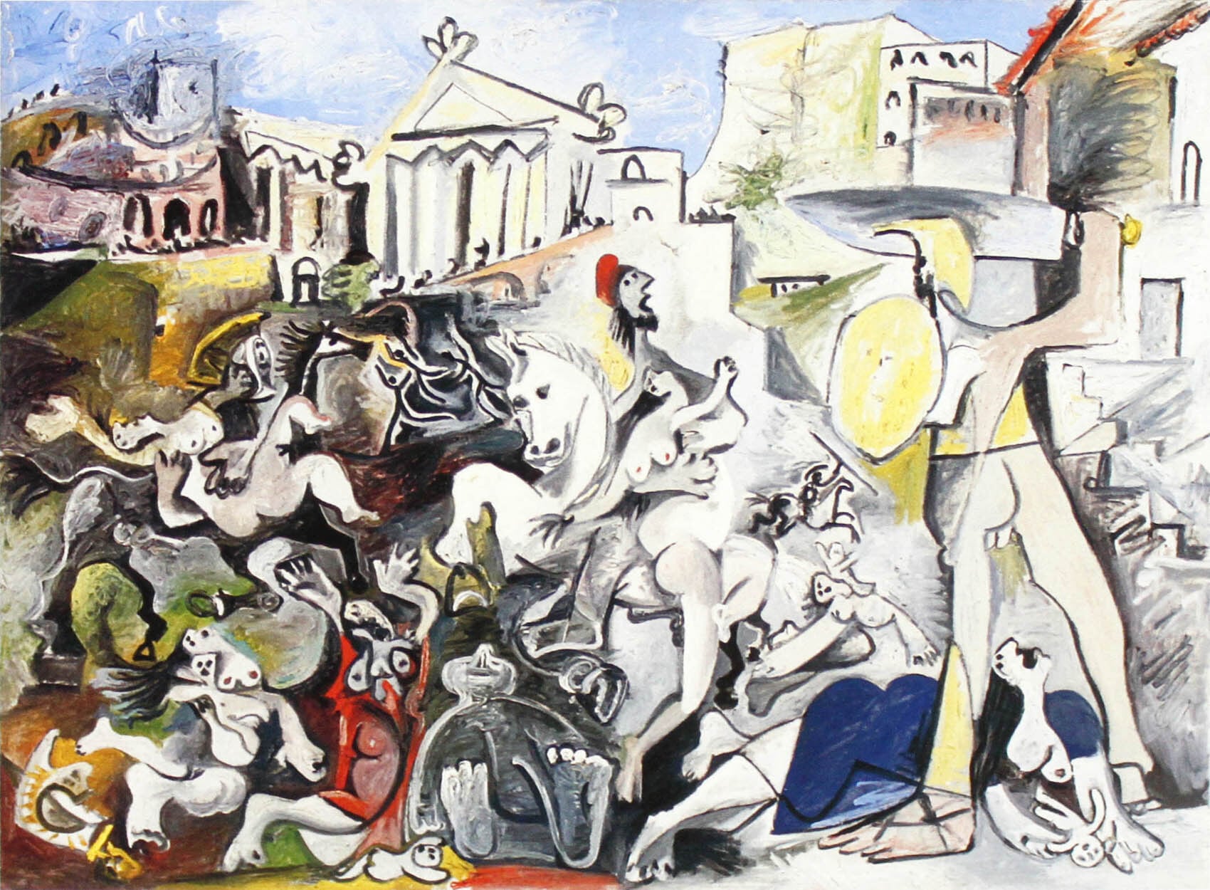 パブロ ピカソ「サビニの女たちの略奪」額縁4色選択可能 作品