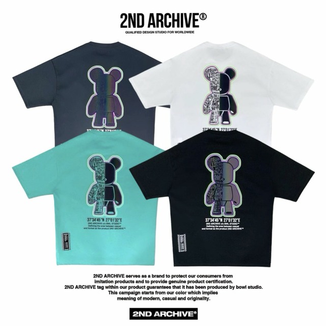 2ND027 2NDARCHIVE Tシャツ 韓国ファッション オーバーサイズ ユニセックス