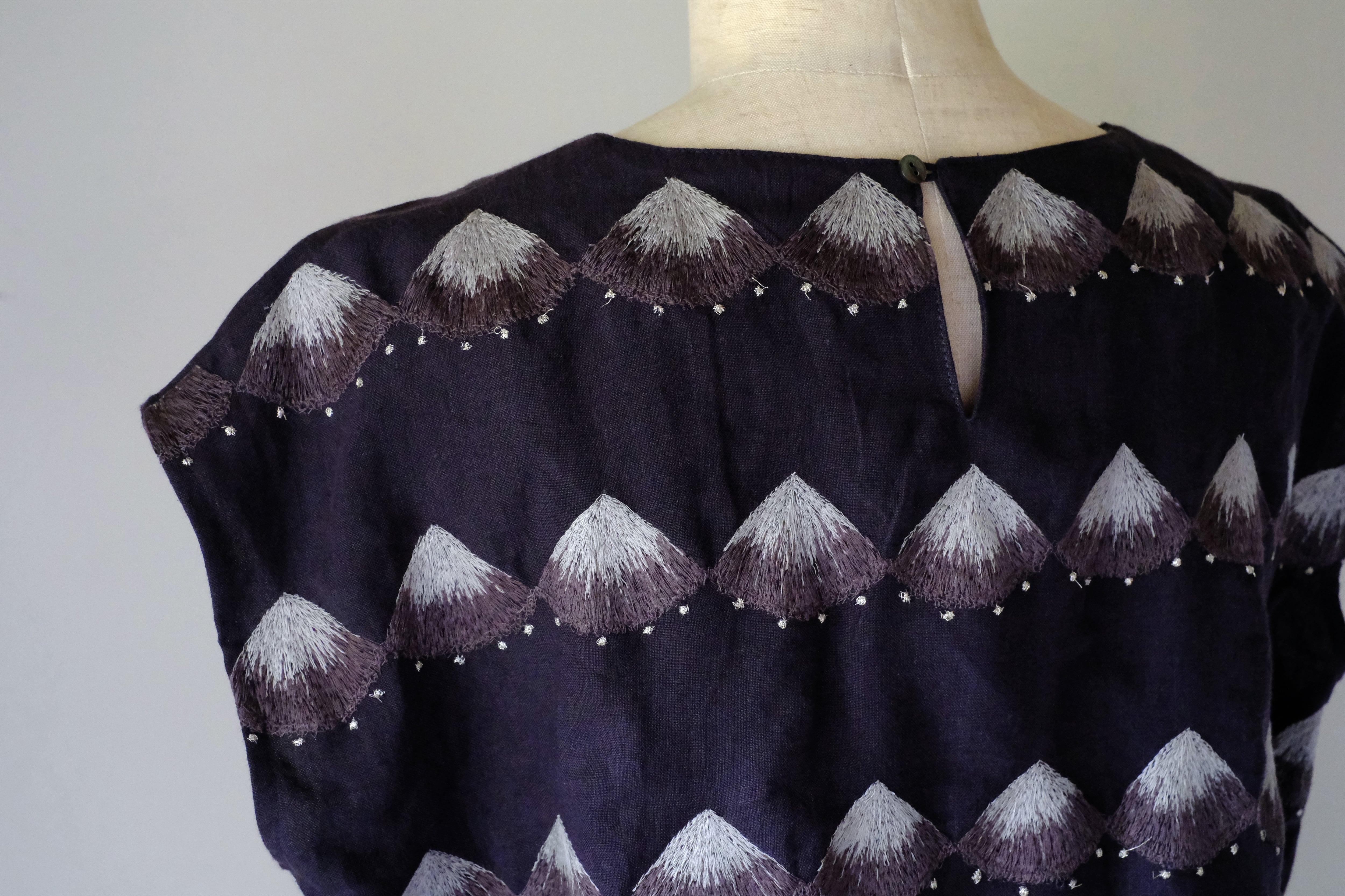 ノースリーブカットソー　cl-127(ネイビー)