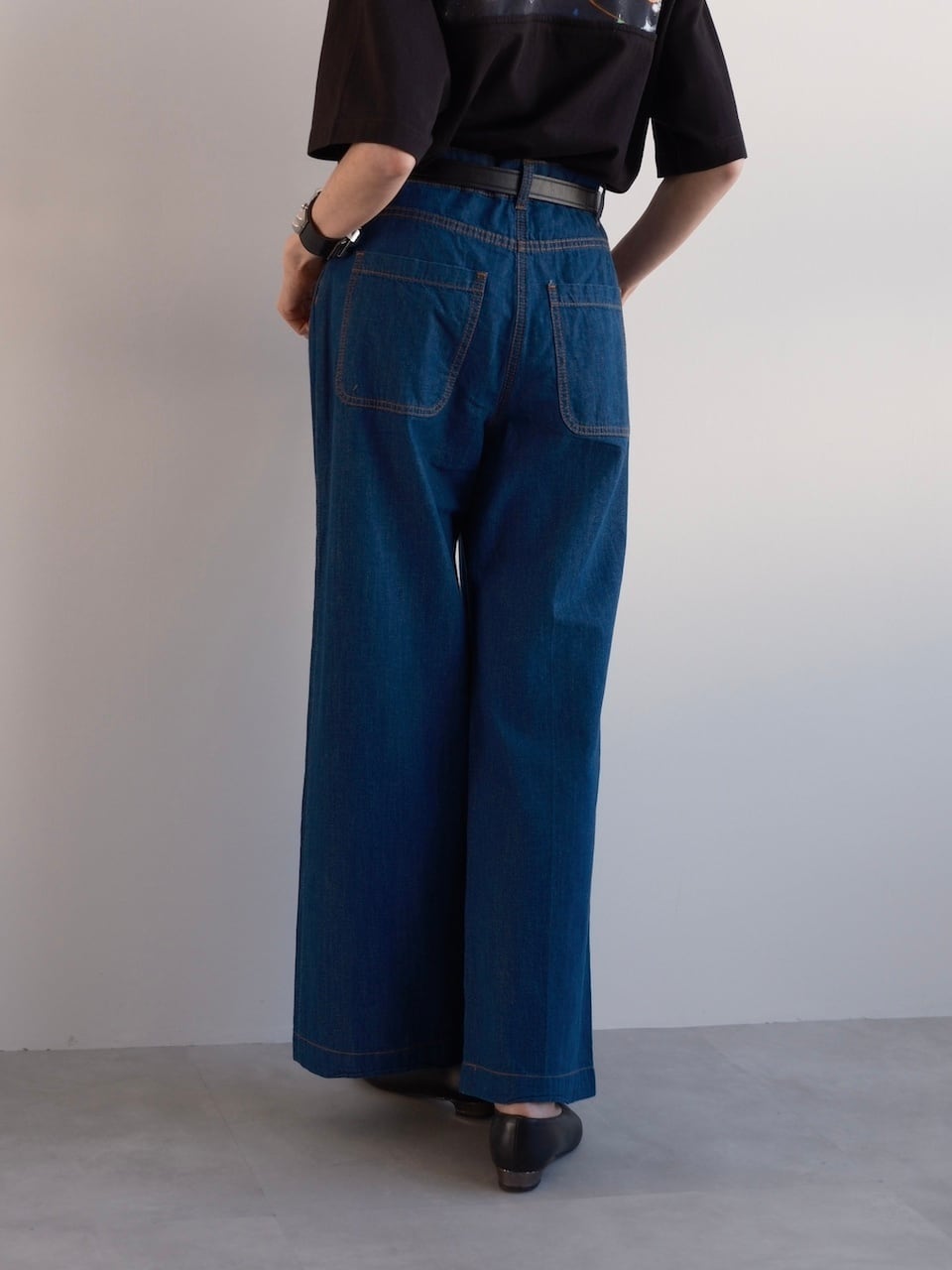 DRIES VAN NOTEN WIDE STRAIGHT DENIM PANTS | dear closet