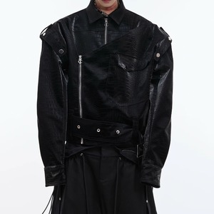 Braided cord design crocodile-like cool jacket