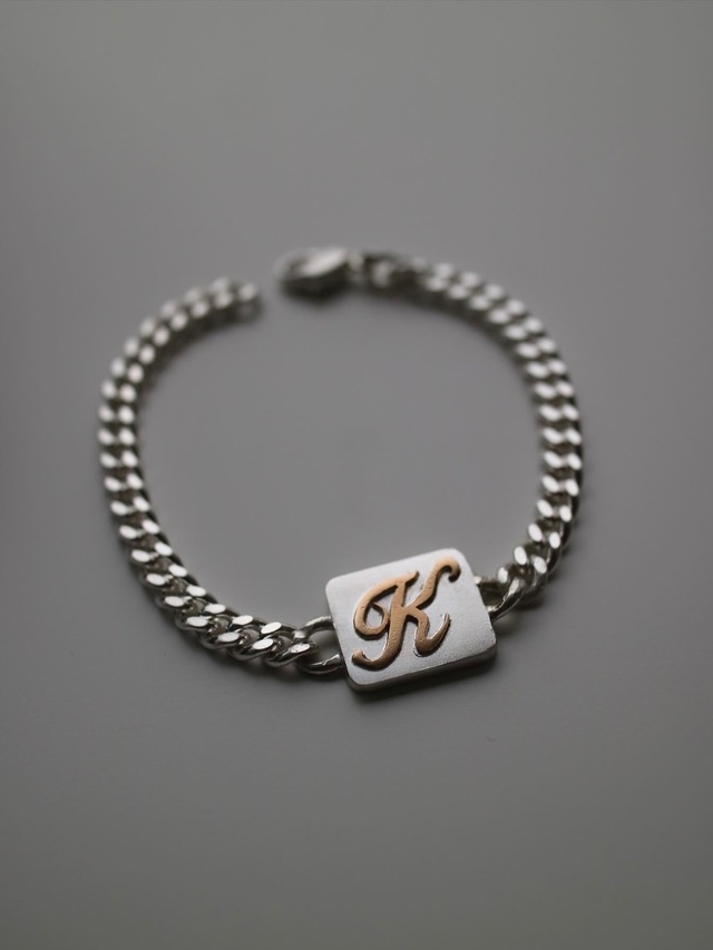 Initial chain bracelet ［silver / gold］