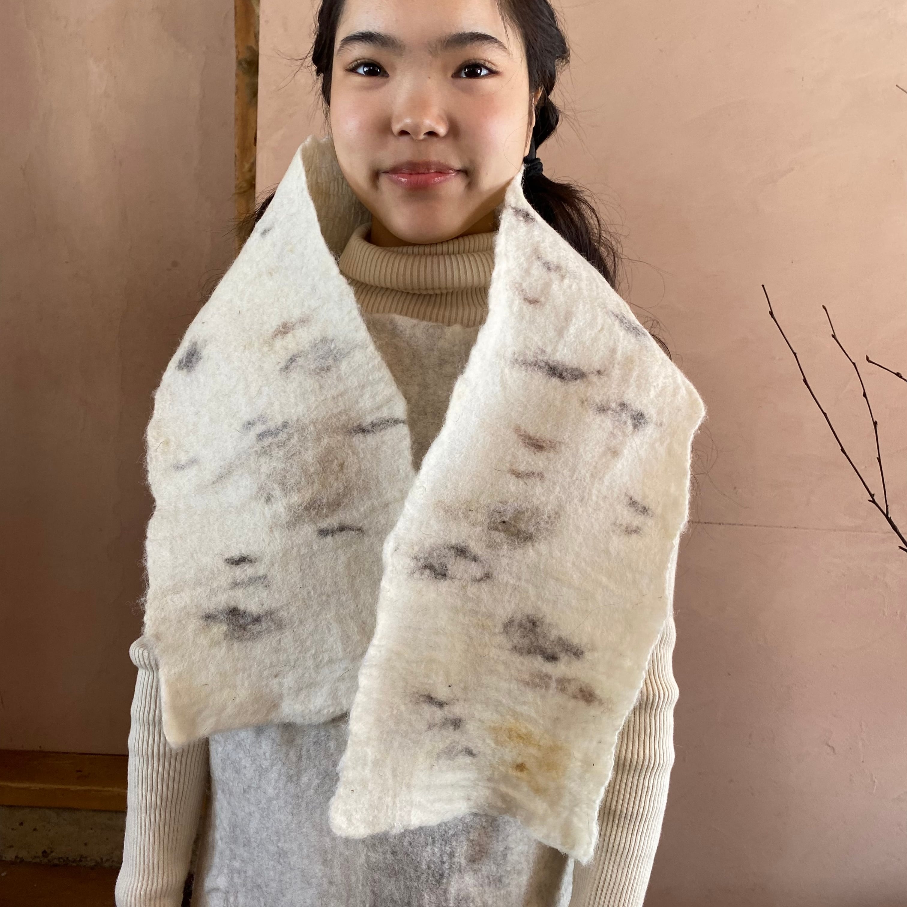 セール⭐︎うさと　粗清草堂ウールフェルト羽根ショール ミニショール Shawl Mini | 粗清草堂