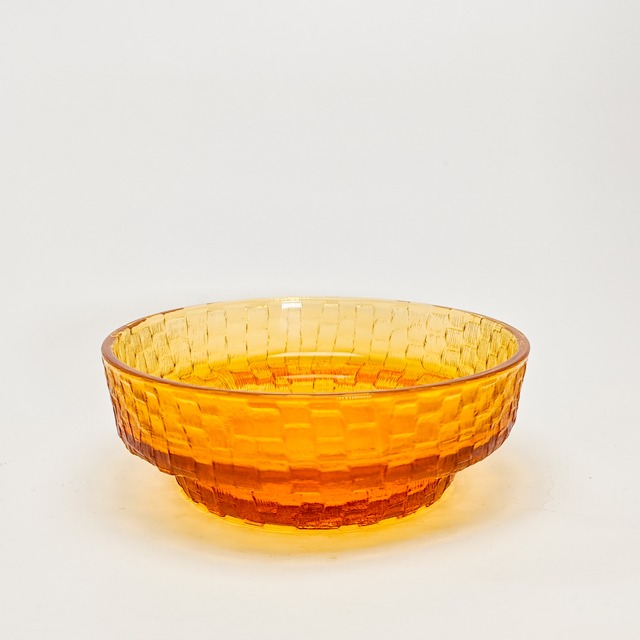 ヴィンテージ雑貨 アンバーガラスボウル