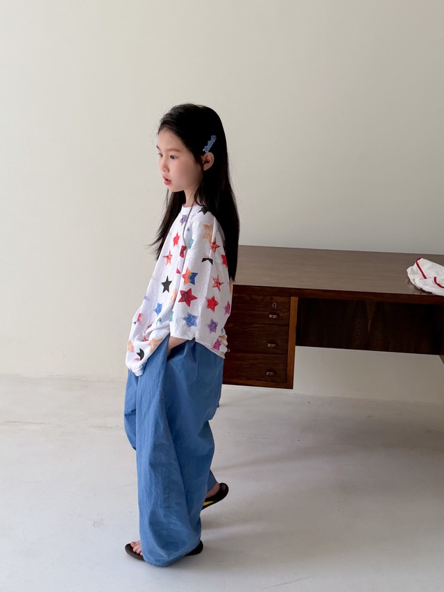 【KID】カラフルハッピースター総柄半袖Tシャツ - 9