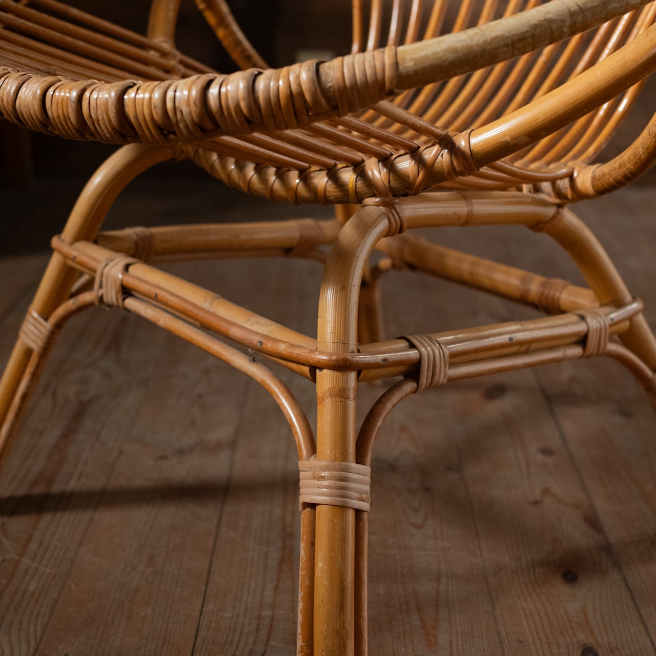 Rattan Chair / ラタン チェア〈椅子・ソファ・籐張り・店舗什器
