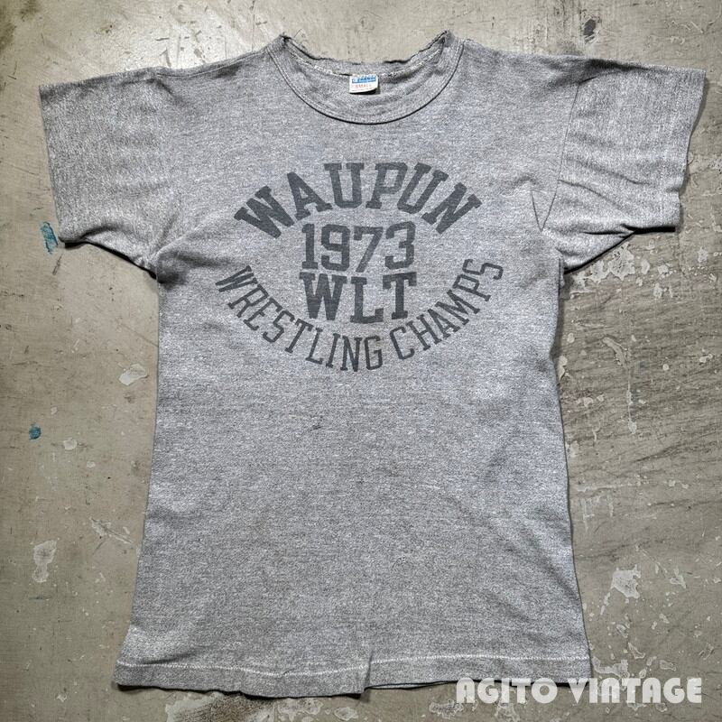70's~80's Champion チャンピオン カレッジTシャツ 染込みプリント