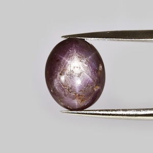 パープル スターサファイア 6.81ct ルース オーバル カボション