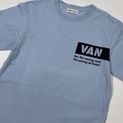 VAN JAC ヴァンヂャケット 半袖 コットン Tシャツ L/水色