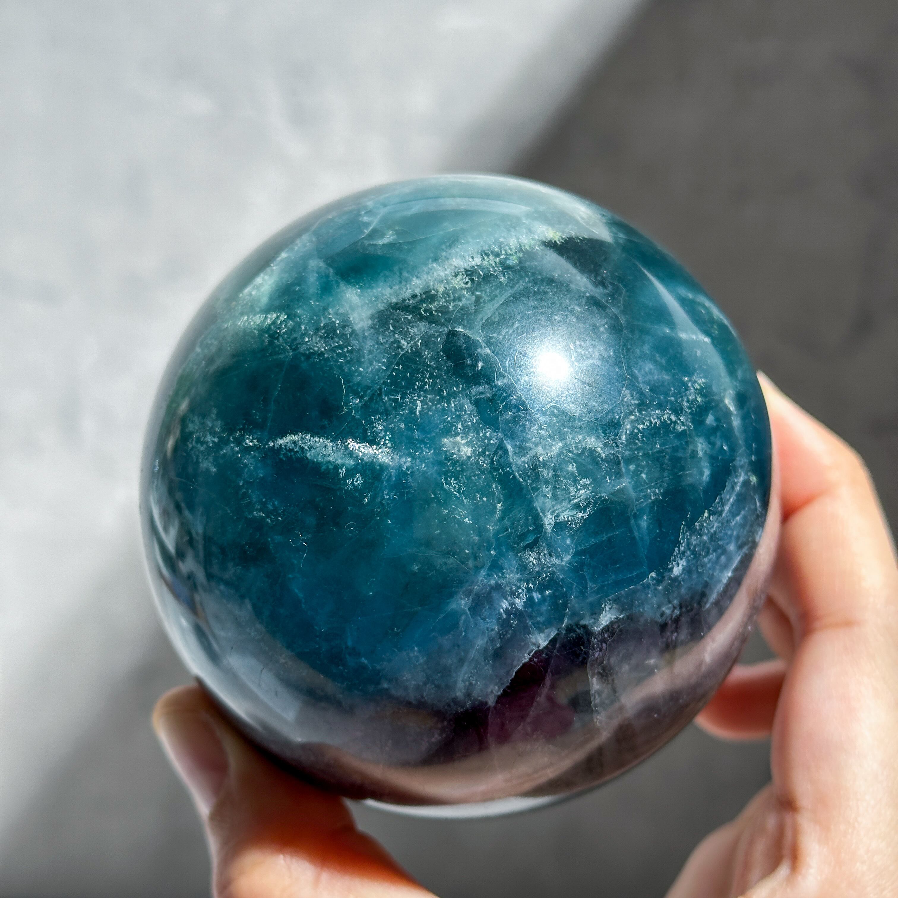 ブルーフローライト スフィア（丸玉）51◇ Blue Fluorite ◇天然石