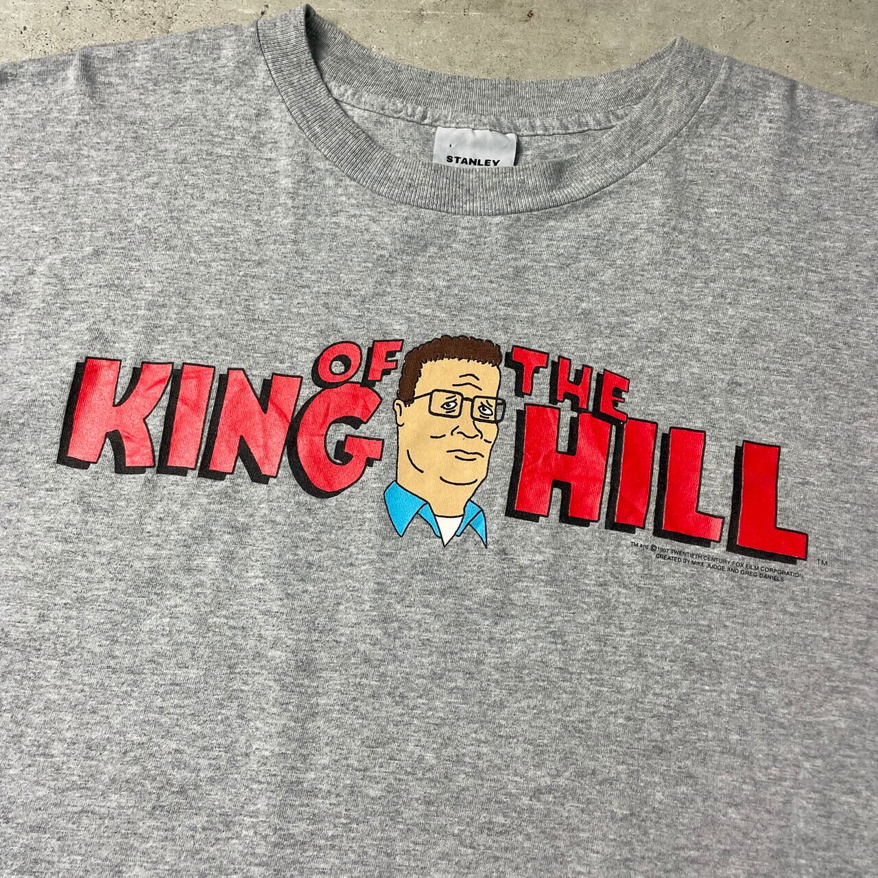 90年代 USA製 KING OF THE HILL キング・オブ・ザ・ヒル アニメTシャツ キャラクタープリントTシャツ メンズXL 古着 90s  ビンテージ ヴィンテージ 袖シングルステッチ STANLEY DESANTIS グレー 灰色【Tシャツ】【FSS2308-30】 | cave ...