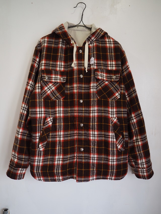 Reversible Hooded Jacket with Plaid Lining