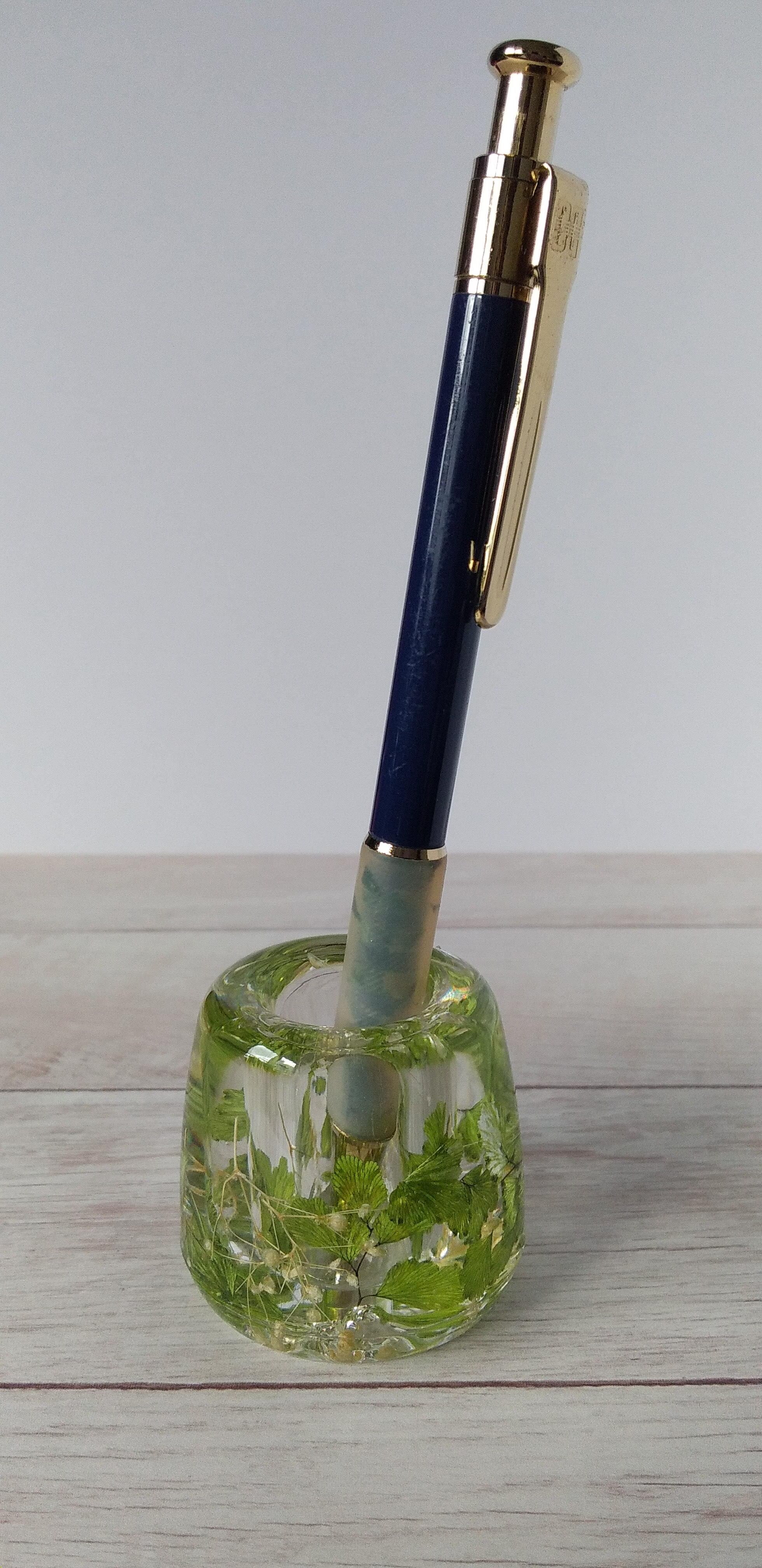 ハーバリウム　歯ブラシスタンド　～グリーン系～