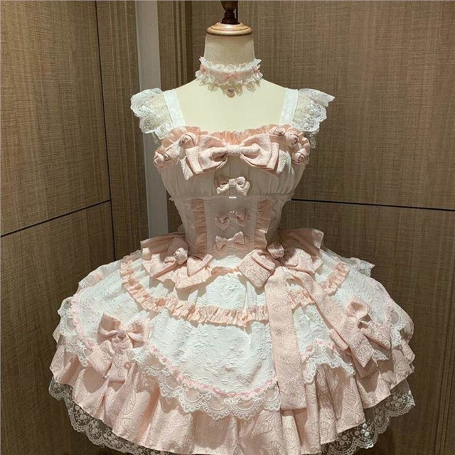 甘ロリ｜リボン×レース装飾ワンピース ヘッドドレス付き｜SEASONZ