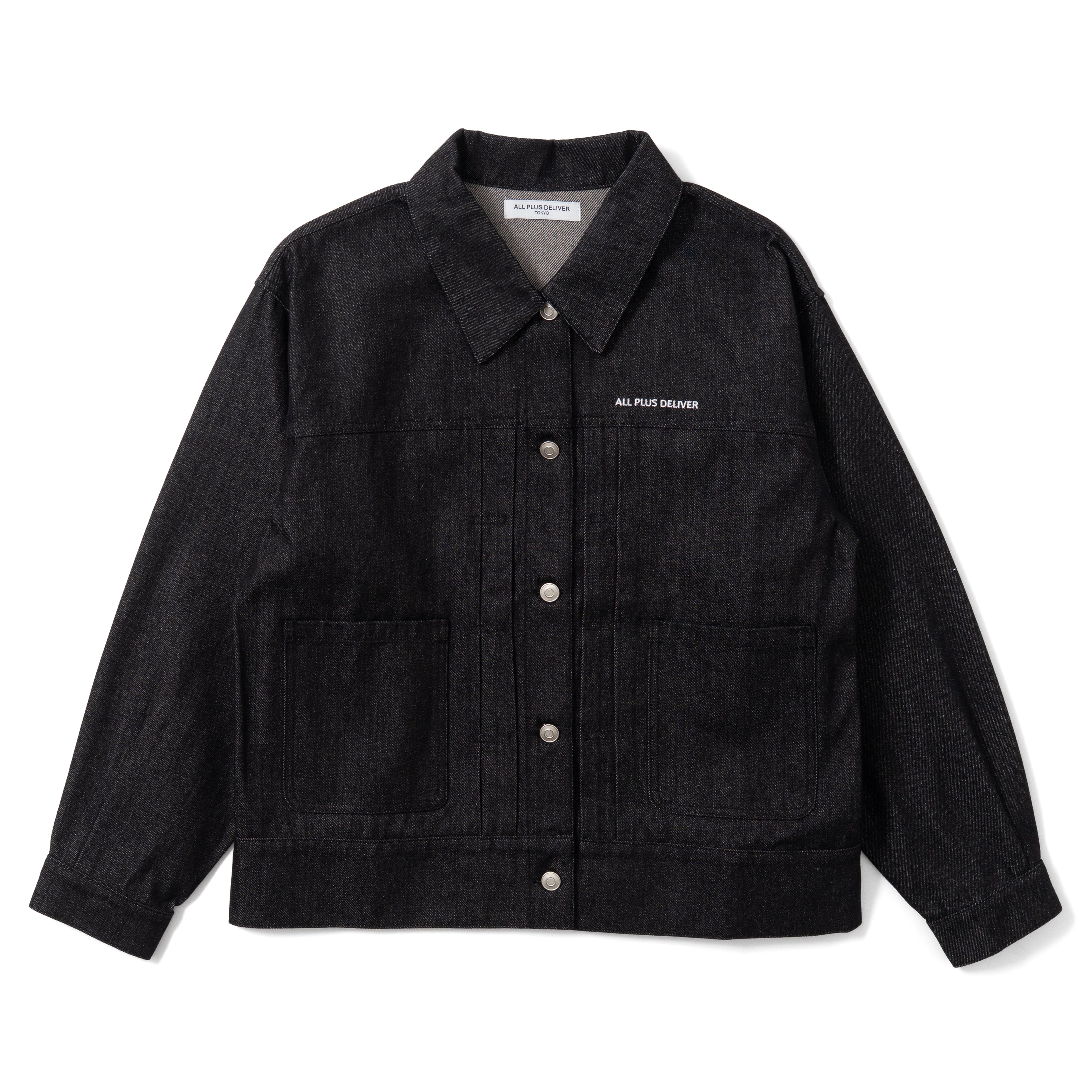 ALPSDR LOGO DENIM JACKET / BLACK