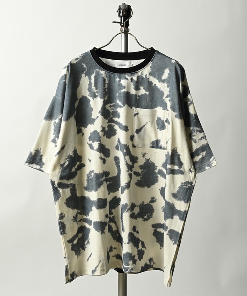 ATELANE  Tie dye TEE (BLK) 20A-14142