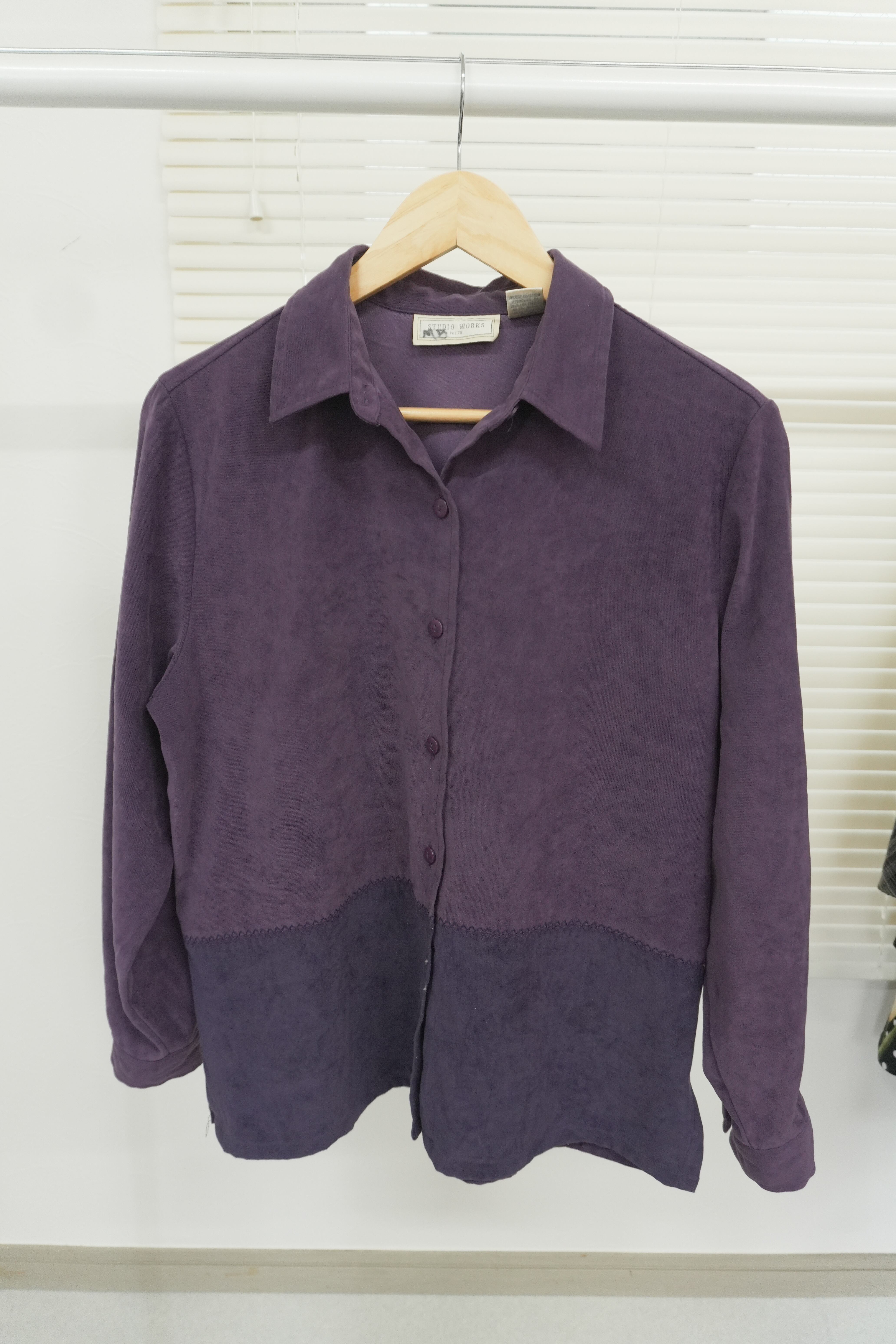 Purple Stitch Detail Shirt|パープル ステッチデザインシャツ