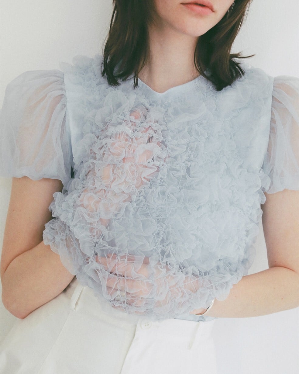 【新品】CLANE クラネ TULLE VEST LAYERED TOPS TULLE VEST LAYERED TOPS｜TOPS(トップス)｜CLANE OFFICIAL ONLINE STORE