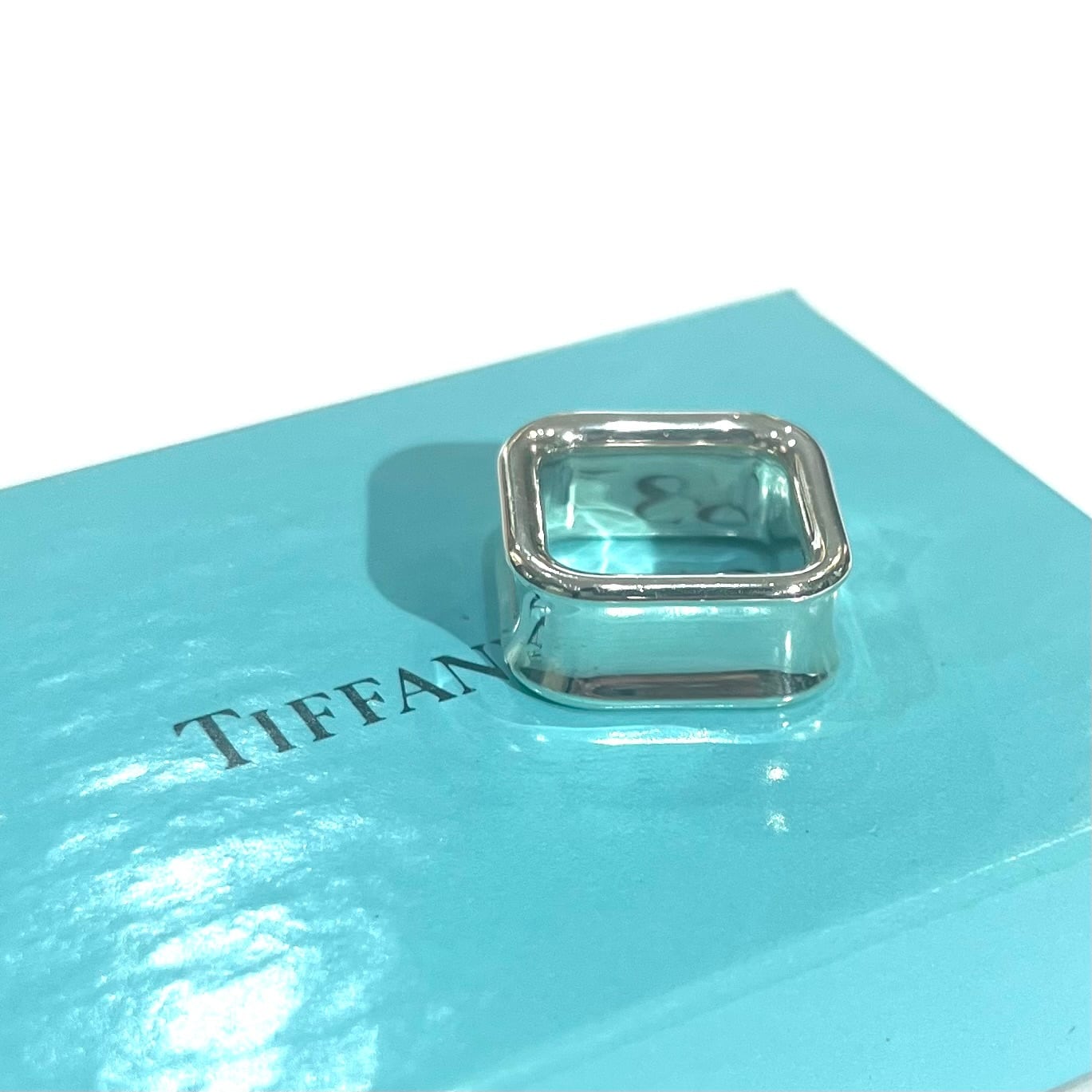 TIFFANY&CO.】【約4-5号 】2476 希少1837 スクエアリング／シルバー925