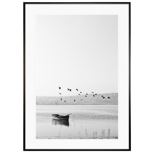 冬写真 インテリア モノクロアートポスター額装 AS1008