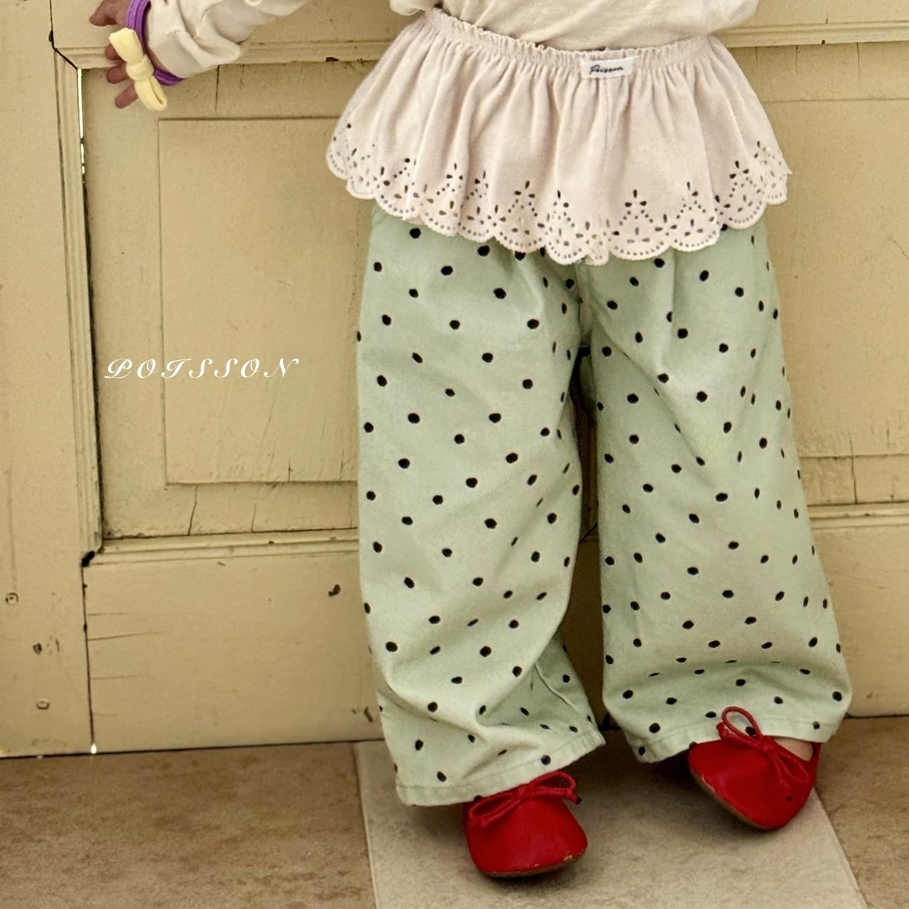 «Sold out»«ジュニアサイズあり»«poisson» キッチドットパンツ 2colors