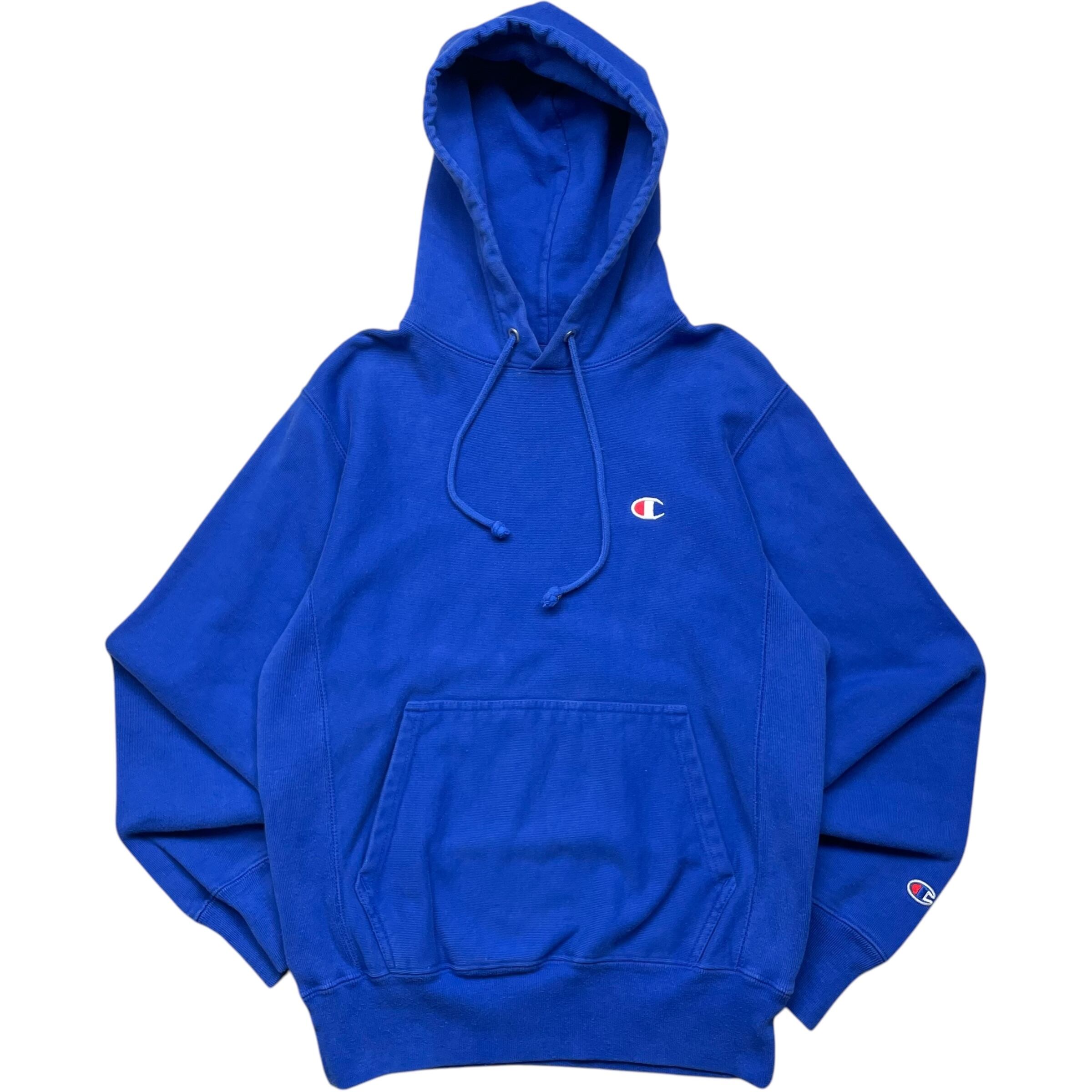 《M》 champion チャンピオン スウェット reverse weaveリバースウィーブ 目あり ワンポイント ブルー no.6437