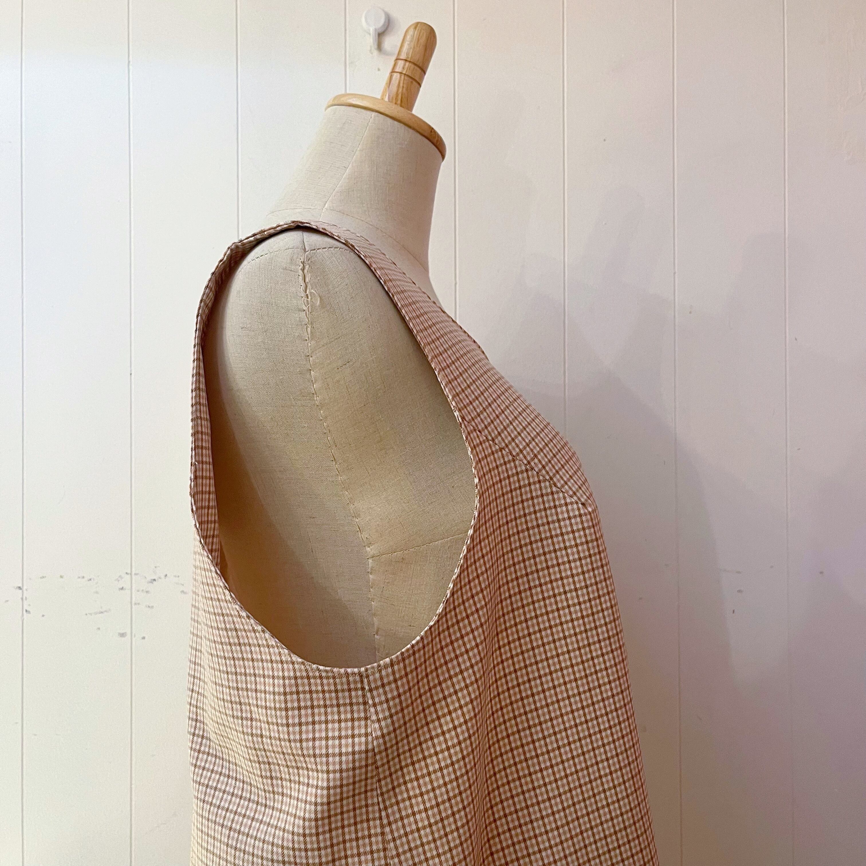 marie claire / yellow check one-piece