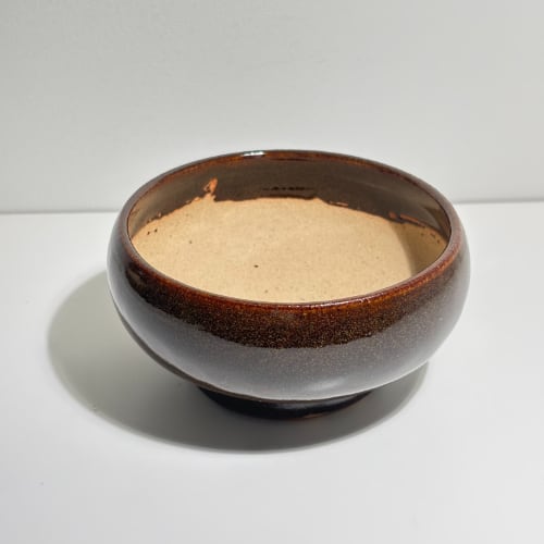【pot pot】陶器鉢 大①酸 ろくろ 益子黒 赤土混合
