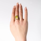 【free size】ウグイスアゲート リング