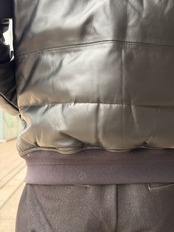 【防寒短丈】レザーMA-1ダウンジャケット