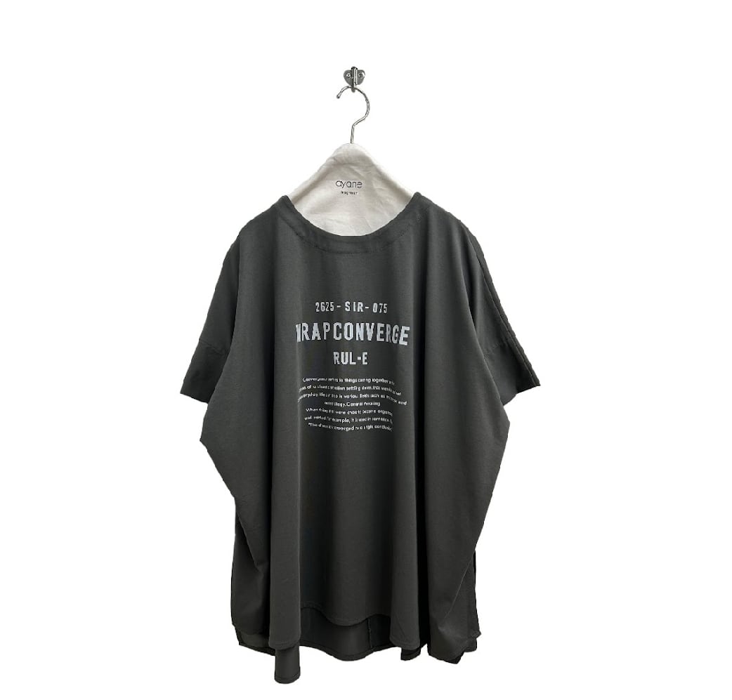 予約販売] ayane アヤン ポンチョ型ロゴTシャツ 826519 (4/末入荷予定