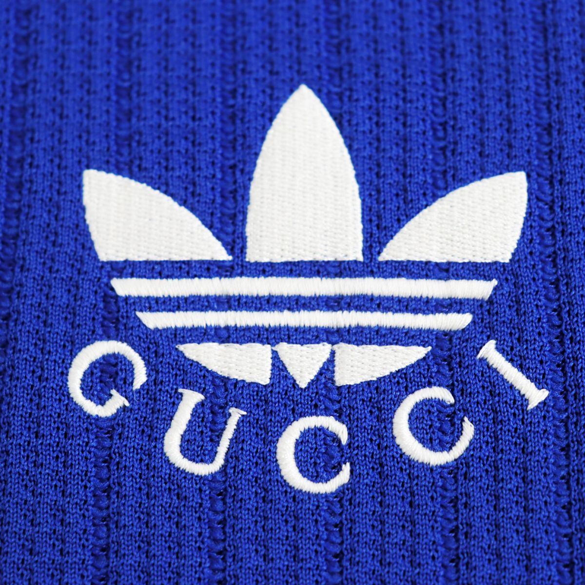 極美品○ GUCCI×adidas グッチ アディダス 691777 トレフォイル 襟