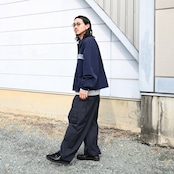 KUON / Indigo Nylon Coaches Jacket-Boro-