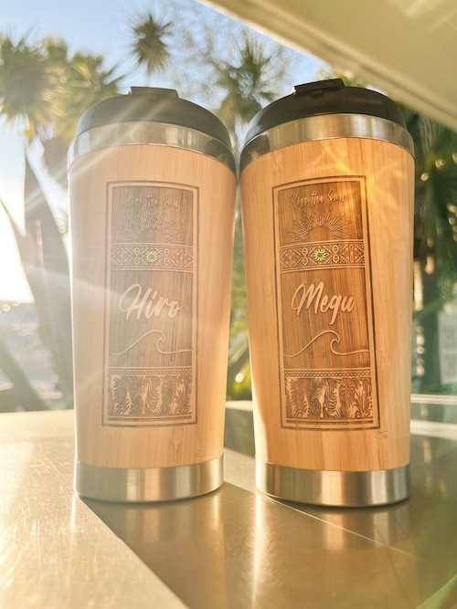 Bamboo stainless tumbler(sun)