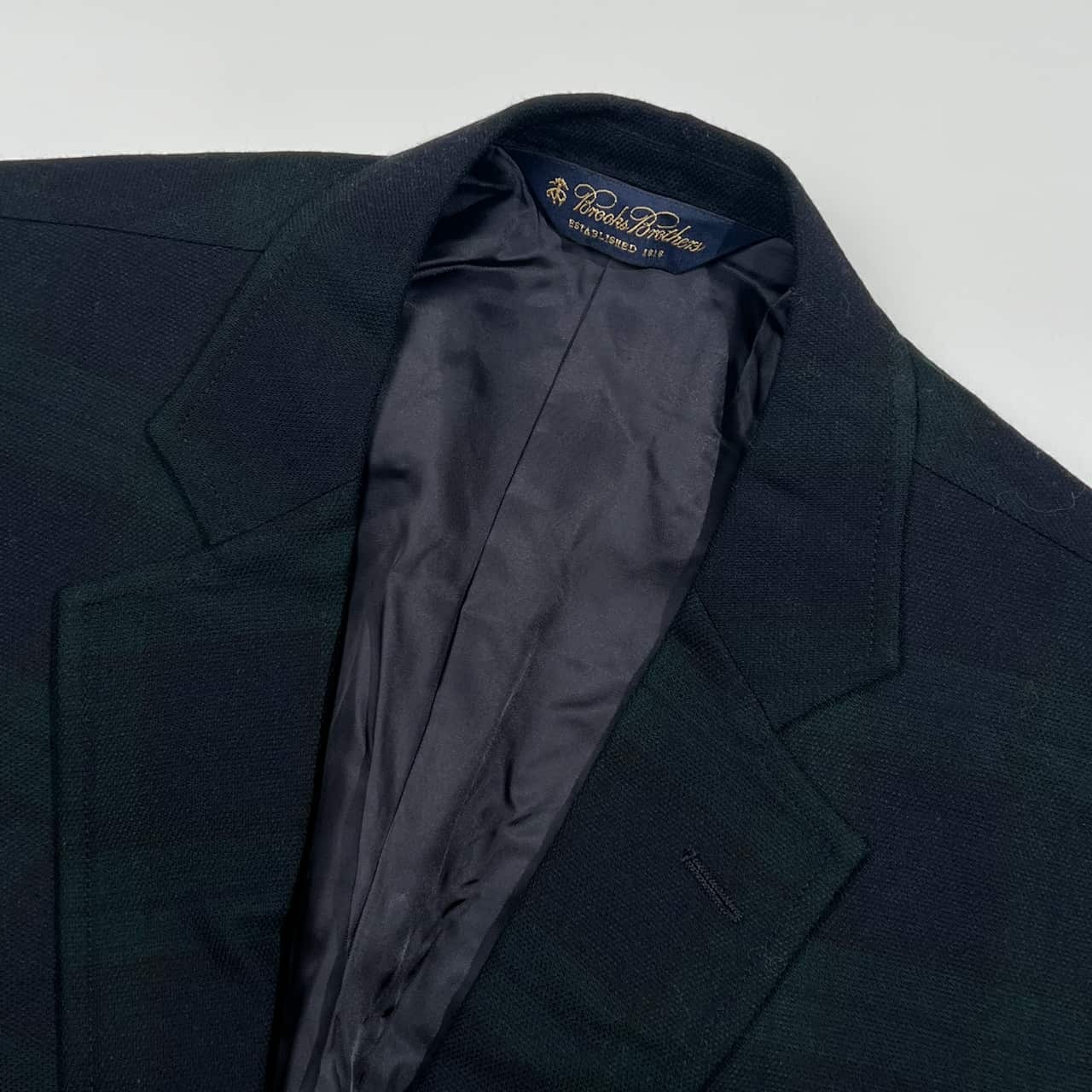 カシミヤ混 Brooks Brothers ブルックス ブラザーズ チェック 段返3B 背抜き テーラードジャケット 42Reg/メンズ 訳アリ