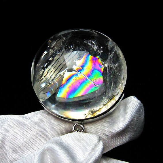 アイリスクォーツ ペンダント 虹入り 水晶 ペンダント  おまかせ便 112-6092