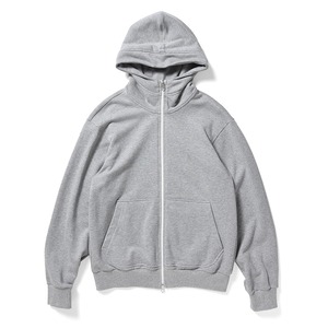 High Neck Zip Up Hoodie　HEATHER GRAY