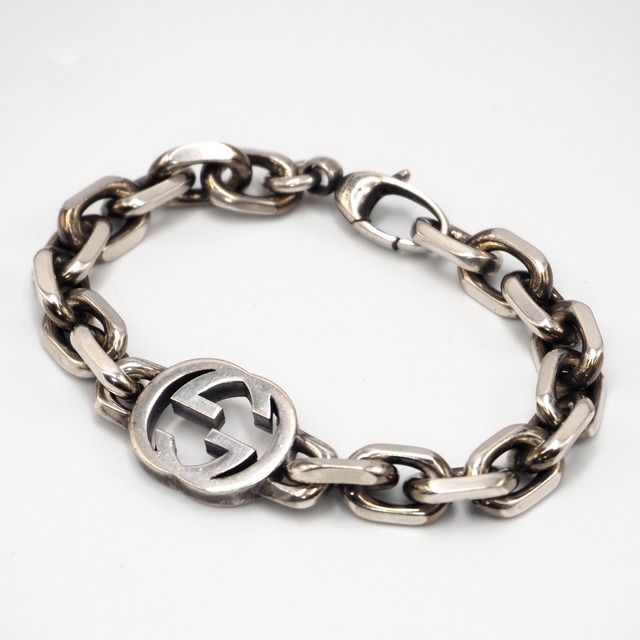 2/3掲載 GUCCI インターロッキングG ブレスレット シルバー925 グッチ