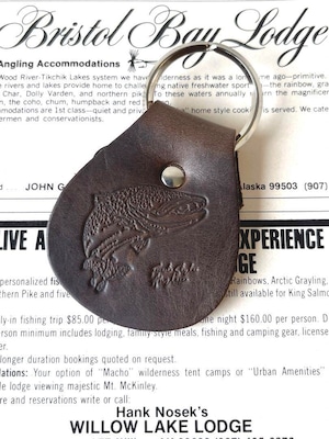 HORWEEN LEATHERトラウトキーフォブ trout Key fob ブラウン