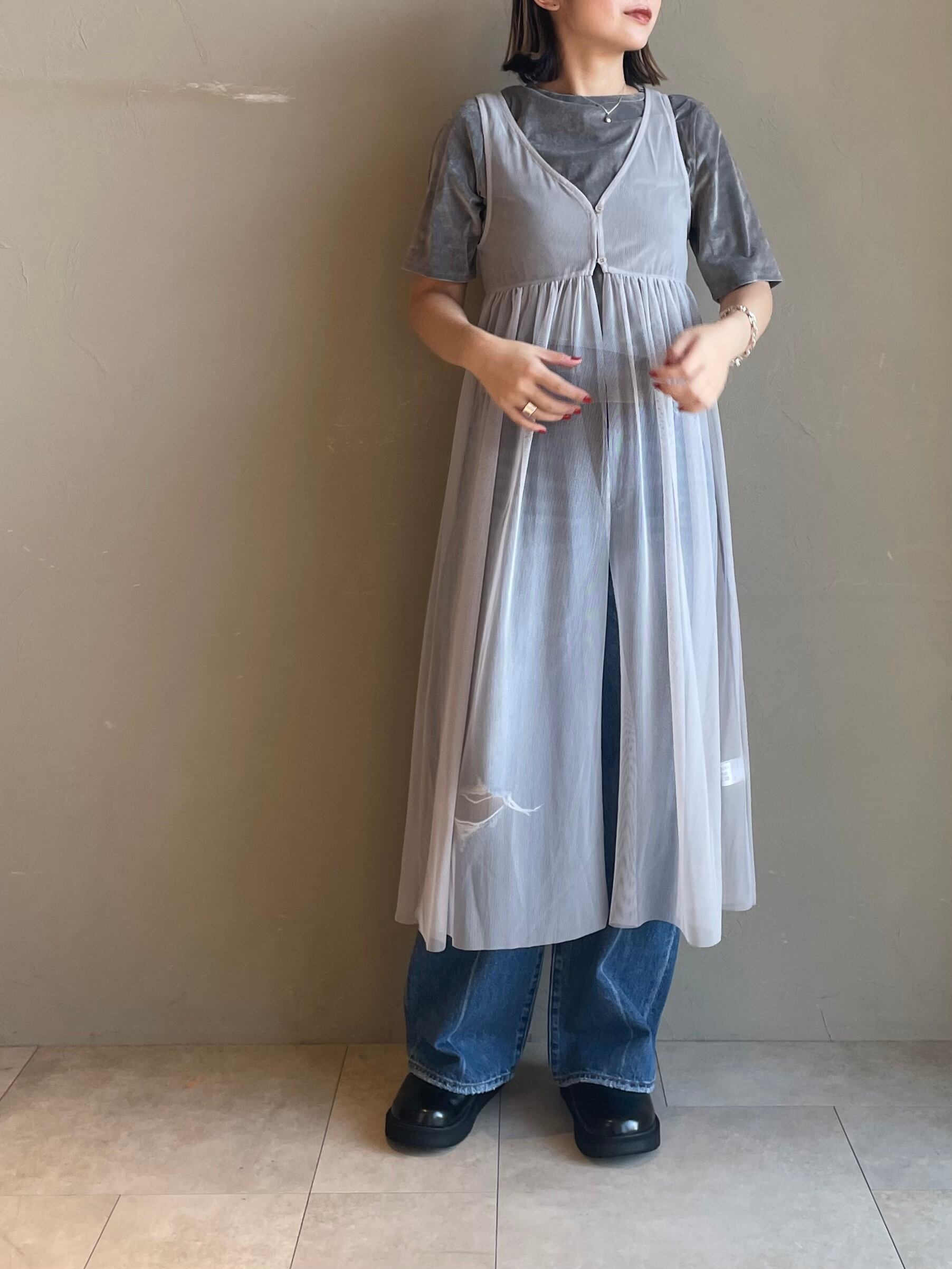 ！！専用品！！チュールロングジレ  新品  ovetta! ジーラ GeeRA 【2点セット】ロングジレセットアップスーツ （ブラック