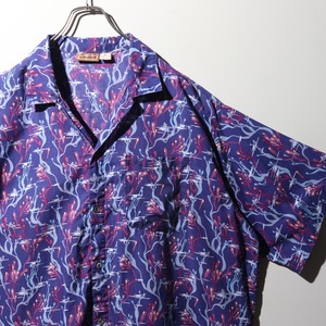 美品 XL 93年 ACシャツ 海藻 patagonia パタゴニア アロハ 青 ブルー seaweed 総柄