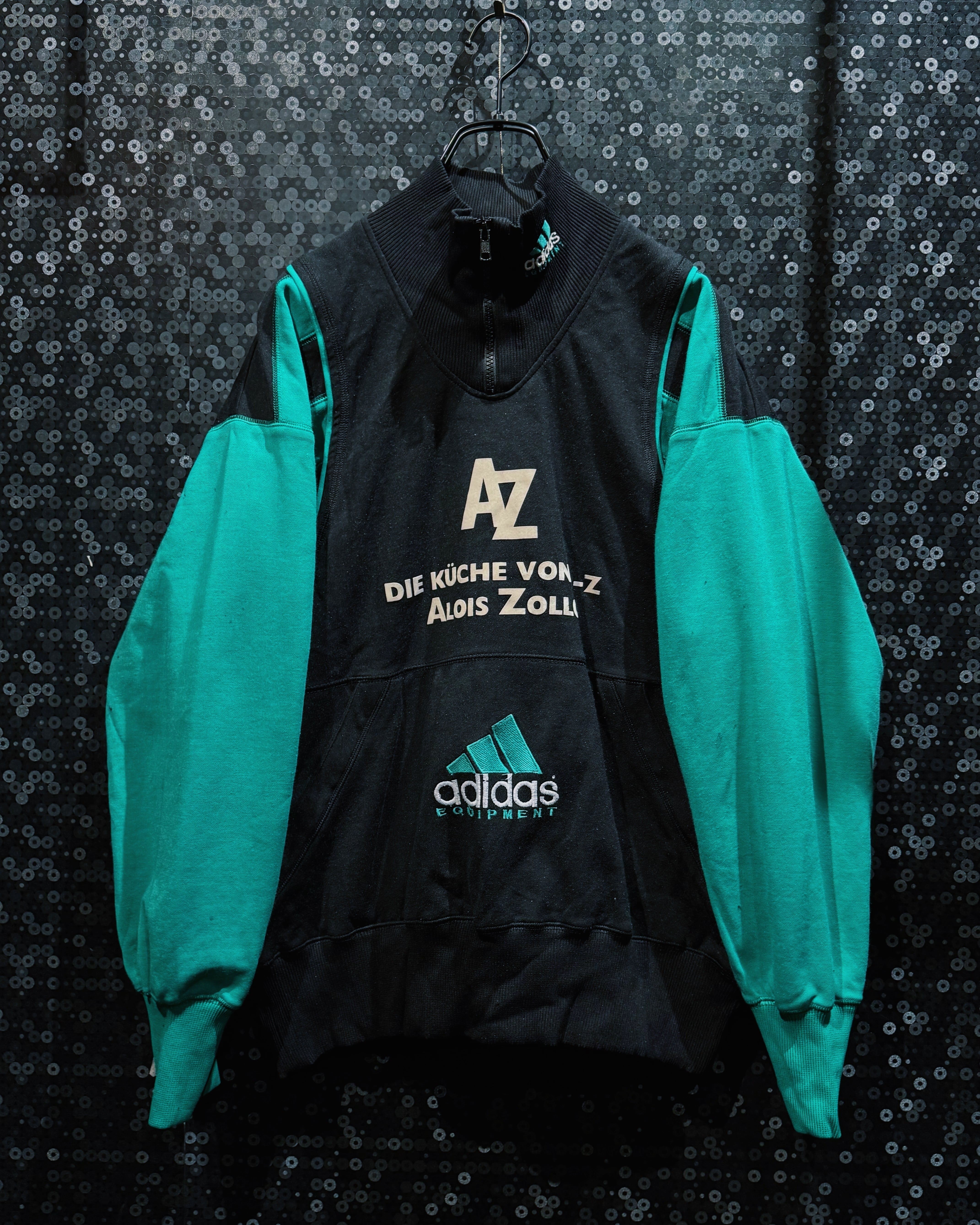 【ÆIEM】adidas equipment logo print half zip track jacket