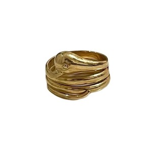 ILIAS LALAOUNIS 18ct gold coil ring " duck? "