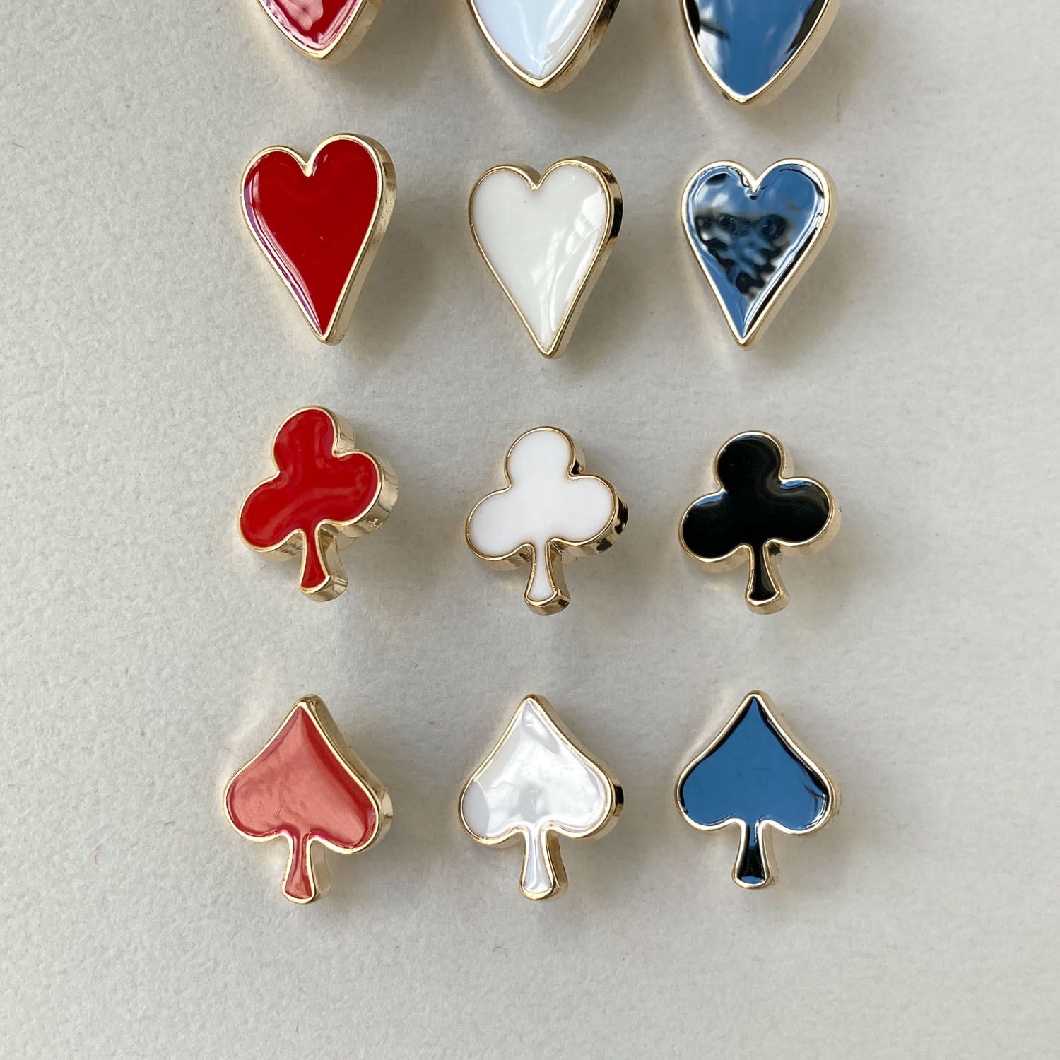 トランプマークのエポカラーボタン（13~15mm） | Dua-アクセサリー