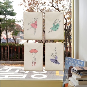 ballet illustration fabric poster 3size 4types / バレエ ファブリックポスター