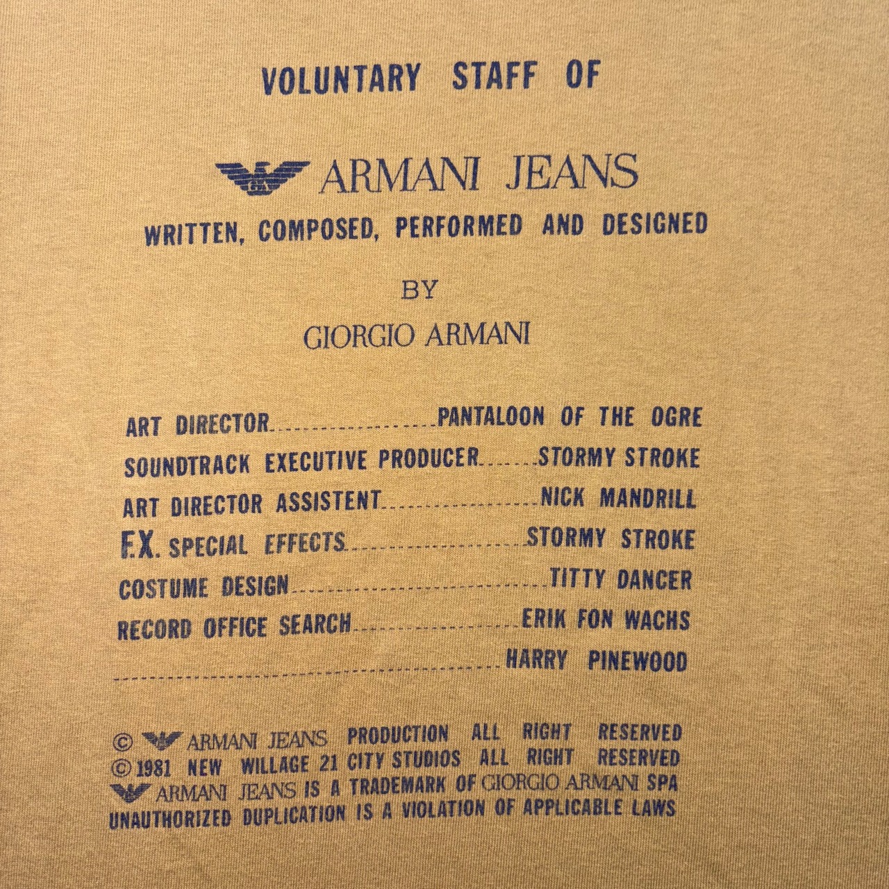 vintage ARMANI JEANS print tee