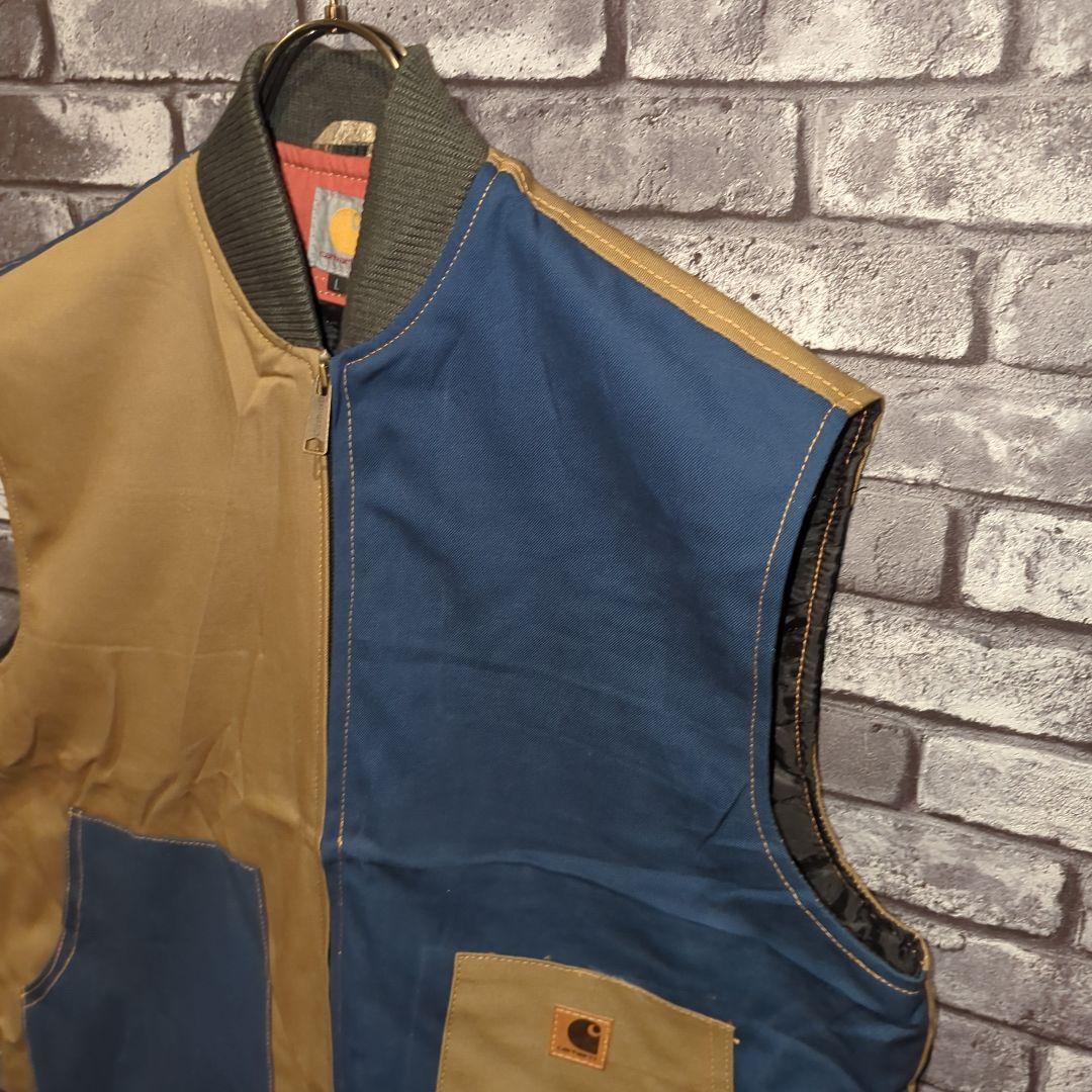 ☆決算特価商品☆ Carhartt ワークベスト ネイビー ブラウン