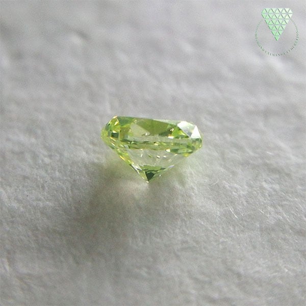 0.102 ct Fancy Yellow Green VS2 CGL 天然 イエローグリーン