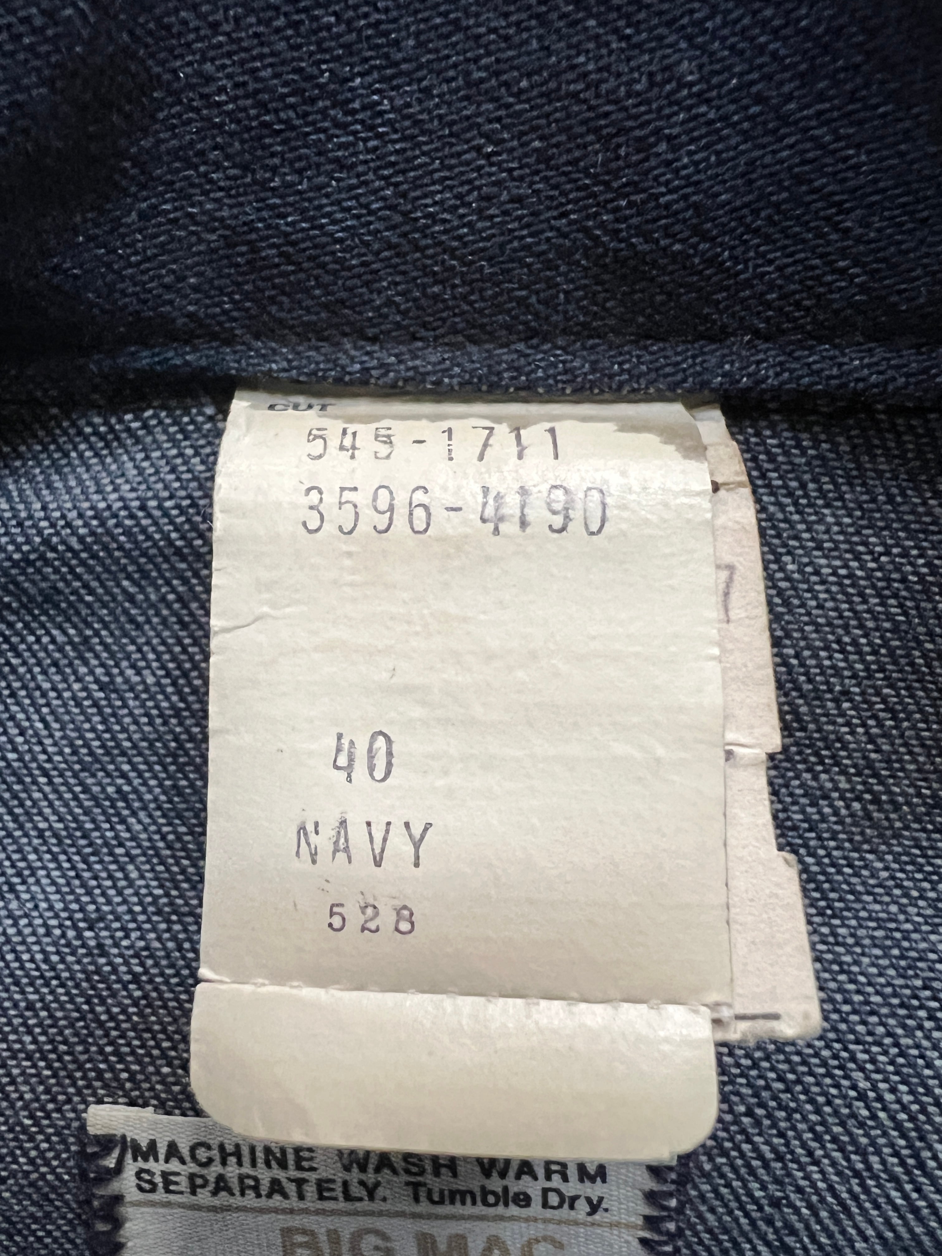 70's BIG MAC デニムカバーオール 表記(40) DEADSTOCK